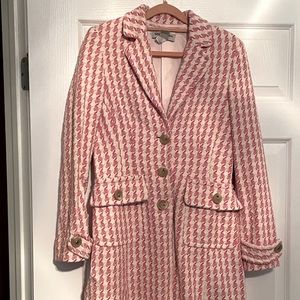 Pink & White Coat From Banana Republic